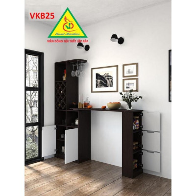 Quầy bar mini kết hợp tủ rượu VKB25 ( không kèm ghế) - Nội thất lắp ráp Viendong Adv