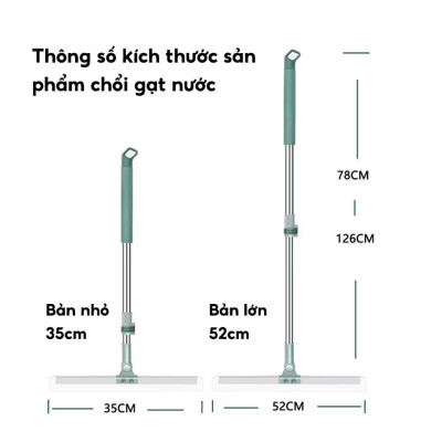 Cây Gạt Nước Chà Sàn Nhà Tắm Silicon Thông Minh Xoay 360 Độ LOẠI 50CM - HÀNG CHÍNH HÃNG MINIIN