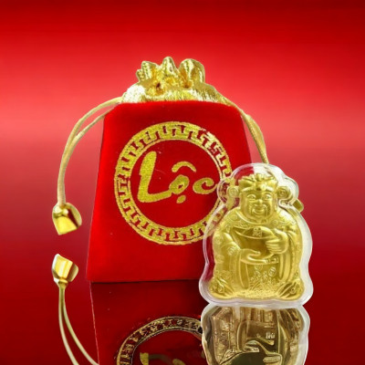 Phụ Kiện Ông Thần Tài Dát Vàng Cao Cấp TL04 - Tặng Túi Gấm Lộc