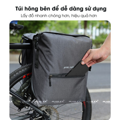 Túi Yên Sau Xe Đạp Mai Lee T-025 Dung Tích Lớn 25L, 2 ngăn, Chất Liệu Vải Oxford, Túi Đựng Hành Lý Đa Năng Cho Xe Đạp Địa Hình - Mai Lee