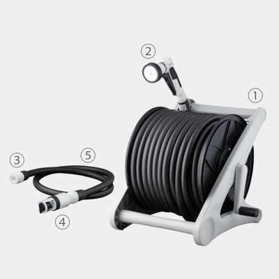 Bộ vòi thu rút tưới vườn Takagi Aurora V 50m R550CG