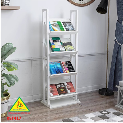 Kệ trưng bày sản phẩm, hàng hóa , kệ trang trí khung sắt mặt gỗ KST417- Nội thất lắp ráp Viễn Đông Adv