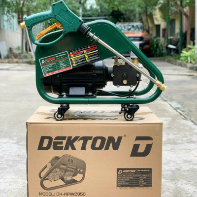 Máy Rửa Xe Công Nghiệp Dekton DK-HPW2350 - Công Suất 2350W - Có Chỉnh Áp - Motor Đầu Rời - Có Bánh Xe