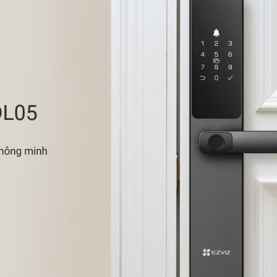Khóa vân tay thông minh EZVIZDL05 Cảnh báo trên di động, mã chống nhìn trộm, Chuông cửa điện tử tích hợp (bao công lắp đặt)