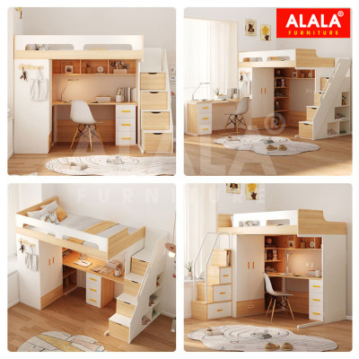 Giường tầng ALALA156 - 3 trong 1/ Miễn phí vận chuyển và lắp đặt/ Đổi trả 30 ngày/ Sản phẩm được bảo hành 5 năm từ thương hiệu ALALA/ Chịu lực 700kg