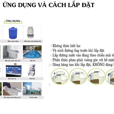 Bộ cấp nước bồn cầu - Bộ cấp nước két nước vệ sinh sử dụng phao cơ thông minh – cấp nước ngang – Van phao cơ thông minh cấp nước bồn cầu