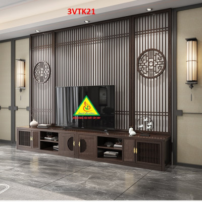 Vách ngăn phòng khách nhà bếp, Tủ kệ vách ngăn phòng 3VTK21