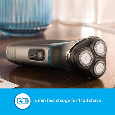 Máy cạo râu khô và ướt Philips AquaTouch S3122/51 - Hệ thống lưỡi cạo ComfortCut - Hàng Nhập Khẩu