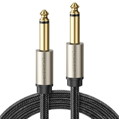 Ugreen UG10636AV128TK 1M màu xám cáp 6.5mm TS âm thanh Pro audio đầu mạ vàng 24k - HÀNG CHÍNH HÃNG