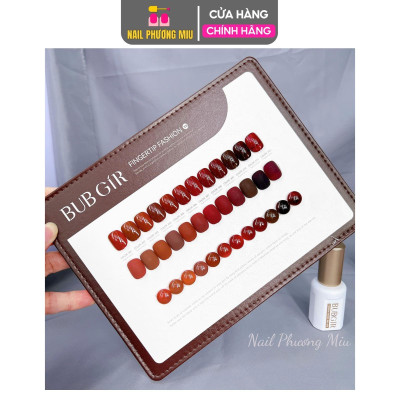 Set Sơn Gel BUBGIR12 Màu Tông Nâu Số 26 Làm Nail Cao Cấp, Tặng Bảng Màu Cao Cấp, Bền Màu, Đặc Mướt, Tạo Xu Hướng Móng Ngọt Ngào Nữ Women đỏ đô