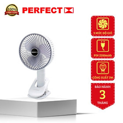 QUẠT ĐỂ BÀN CÓ SẠC TÍCH ĐIỆN PERFECT PF-QB2150 BẢO HÀNH 3 THÁNG - HÀNG CHÍNH HÃNG