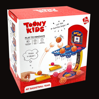 Đồ Chơi Bộ Bắn Bóng TOONYKIDS - Đồ Chơi Vận Động Cho Bé - MY BASKETBALL TEAM TN047 [Tặng Kèm Sticker]