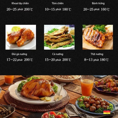 Nồi Chiên Không Dầu 8L , Nướng Gà Cả Con - Bếp  Nướng Công Nghệ Mới Nhất - Hàng Loại 1 - Hàng Chính Hãng MINIIN