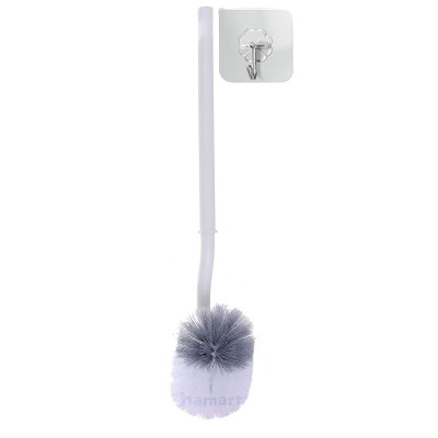 Chổi Cọ Bồn Cầu Nhà Vệ Sinh Đầu Chữ S Cong Kèm Móc Treo Chà Sạch Khe Hẹp WC Cao Cấp