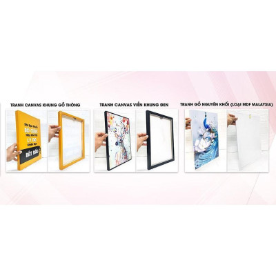 Tranh Tráng Gương - Tranh Tết Treo Tường Phúc Lộc Thọ 04 (Bộ 3 tấm)