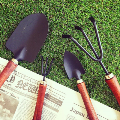 Combo 2 kéo cắt tỉa cành cây lưỡi cong Echo Metal 145-40mm + cây cào đất 3 chân - made in Japan