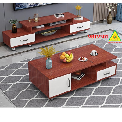 Bộ kệ tivi và bàn trà đẹp, bàn sofa phong cách hiện đại sang trọng VBTV10