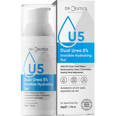 Gel DrCeutics Dual Urea 5% Invisible Hydrating Gel giúp dưỡng ẩm và phục hồi da (50g) - Hàng chính hãng