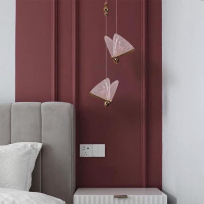 Đèn thả bướm trang trí,decor phong thái hiện đại,trẻ trung DT