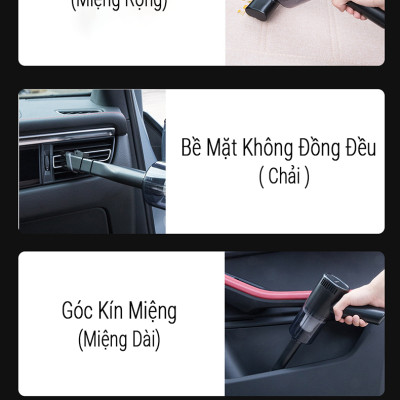 Máy Hút Bụi Cầm Tay Không Dây Teement TM01 Cao Cấp, Lực Hút Lớn 6000PA, Êm Ái Mạnh Mẽ, Sử Dụng Trong Nhà, Ngoài Trời Và Cho Ô Tô , Công Suất Lớn - Hàng Chính Hãng