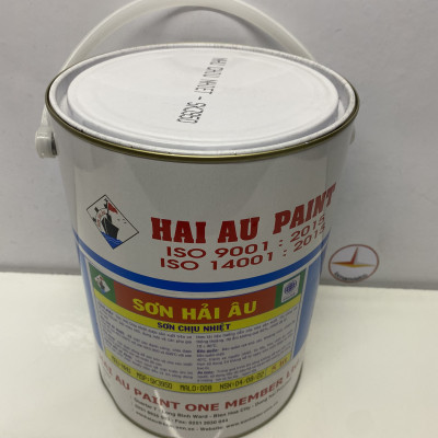 Sơn chịu nhiệt 600 độ màu bạc SK6 Hải Âu 5L