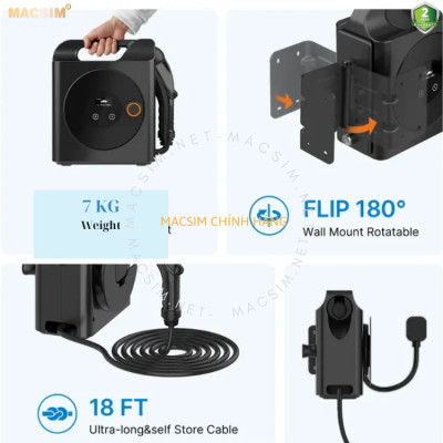 Sạc ô tô điện BMW i4 - Sạc di động cao cấp 3,68KW (6-16A) chính hãng Macsim