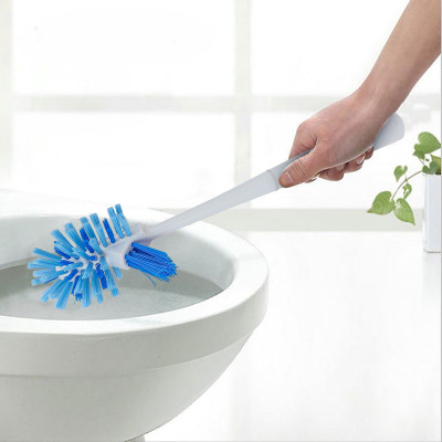 Bàn chải cọ toilet VIELDA Power Brush kèm khay đựng, đầu lông cọ bền, cứng, thiết kế 2 đầu cọ tiện dụng - TSU156132