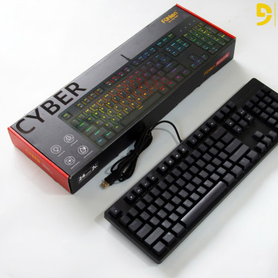 Bàn phím quang cơ Gaming Fuhlen CYBER Led Rainbow 16 chế độ, bảo hành 24 tháng- Hàng chính hãng