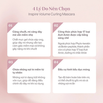 Mascara Chuốt Dày Mi Định Hình Mi Tốt Mude Inspire Volume Curling Mascara (8ml)