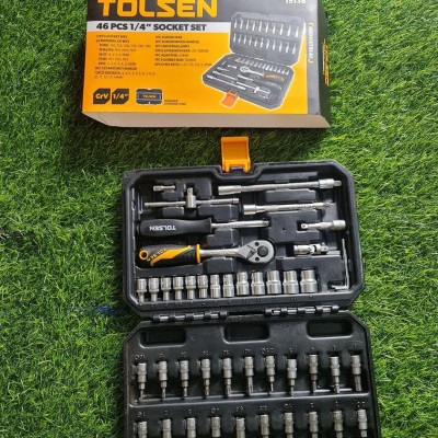 BỘ TÍP 46 CHI TIẾT 1/4 INCH TOLSEN 15138 - HÀNG CHÍNH HÃNG