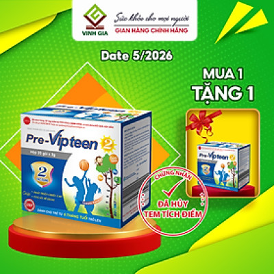 [MUA 1 TẶNG 1] Pre-Vipteen 2 Giúp Tăng Chiều Cao,Tăng Sức Đề Kháng Cho Trẻ Từ 6 Tháng Tuổi  HSD T5/2026