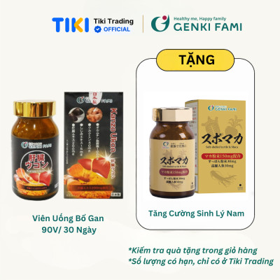 Viên Uống Bổ Gan Kanzo Ukon Genki Fami Nhật Bản, Hỗ Trợ Giải Độc, Tăng Cường Chức Năng Gan (90 viên/30 ngày)