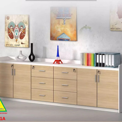 Tủ hồ sơ văn phòng, tủ tài liệu thấp gỗ MDF TVP401A - NỘI THẤT LẮP RÁP VIENDONGADV