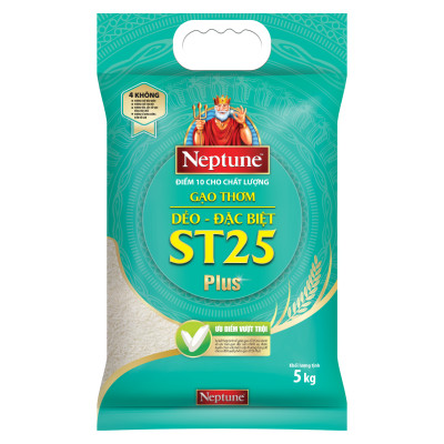 Gạo Thơm Dẻo - Đặc Biệt ST25 Plus Neptune 5kg