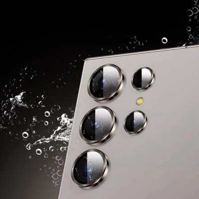 Tấm dán kính cường lực Camera cho Samsung Galaxy S22 Ultra / S23 Ultra / S24 Ultra hiệu HOTCASE KUZOOM AR - công nghệ kế dính tự động, mặt kính AGC sắc nét với độ cứng 9H, trang bị khung tự dán dễ dàng tự dán ở nhà - Hàng nhập khẩu