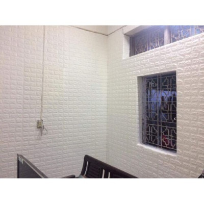 Bộ 20 Tấm Xốp Dán Tường 3D Giả Gạch Màu Trắng 70cmx77cm