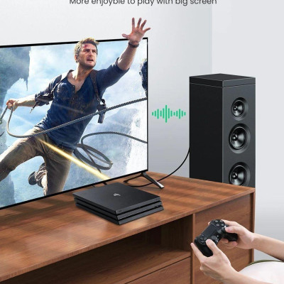 Ugreen UG70891AV122TK 1.5M cáp quang Toslink Optical đầu mạ vàng 24k âm thanh 7.1 màu đen - HÀNG CHÍNH HÃNG