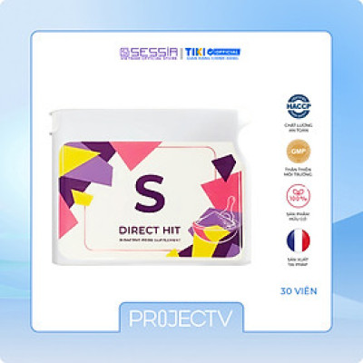 Thực Phẩm Sức Khỏe S - Hệ Tiêu Hoá Khỏe Mạnh - PROJECT V - Hộp 30 Viên - Xuất xứ Pháp, Hàng Chính Hãng