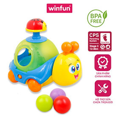 Đồ chơi ốc sên kéo dây phát nhạc kèm con quay bắn bóng Winfun 0674-NL