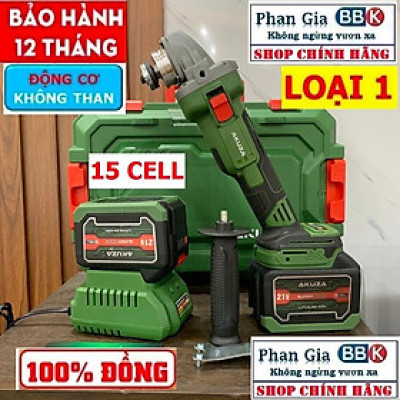 Máy Mài Pin AKUZA 01BL Cao cấp - Không chổi than có chỉnh lực điện tử, Pin 15 cell x2 - Bảo hành chính hãƞg