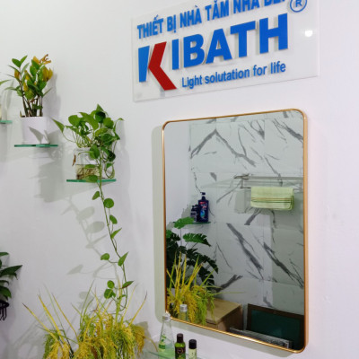 Gương Soi Kibath Chữ Nhật Bo 4 Góc Khung Viền Nhôm Sơn Tĩnh Điện, KB-138