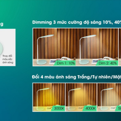 Đèn bàn học Rạng Đông đèn bàn LED cảm ứng Model RD-RL-21.LED