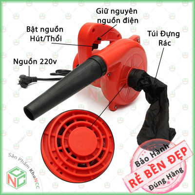 [Đa Năng] Máy Hút Thổi Bụi Công Suất 700w KhoNCC Hàng Chính Hãng - Bảo Vệ Máy Móc Bụi Bẩn Cho Gia Đình - Nhà Xưởng - Văn Phòng - KLVQ-4840-HTB (Đỏ)