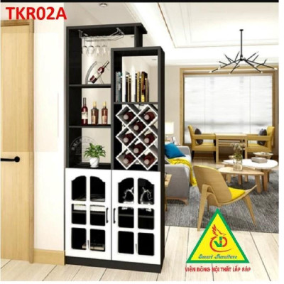 TỦ KỆ TRANG TRÍ KIÊM VÁCH NGĂN TKR02A - Nội thất lắp ráp Viendong Adv