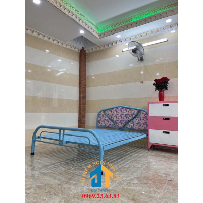 Giường sắt cao ĐẠI THÀNH cấp mẫu mới 1m8X2m màu xanh