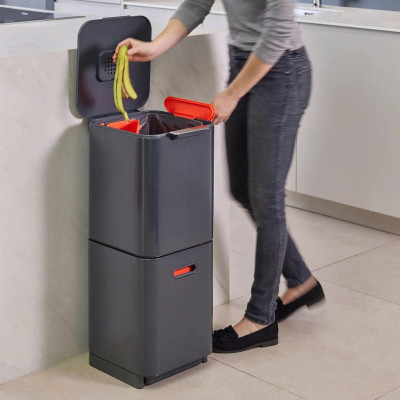 Thùng rác 2 ngăn Joseph Joseph 30065 Totem Compact 40L Hàng chính hãng