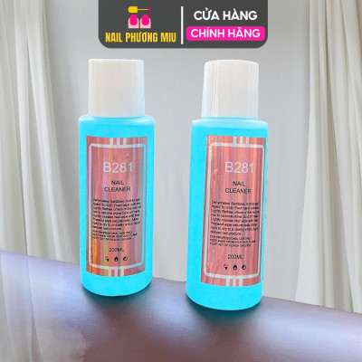Nước Lau Gel Thơm 200ml B281 Li-nail Làm Nail, Mùi Thơm Nhẹ, Làm Sạch Gel Trên Móng Làm Mềm Gel Gôm, Nắp Chắc Chắn Chuyên Nghiệp Phá Gel Cleansing
