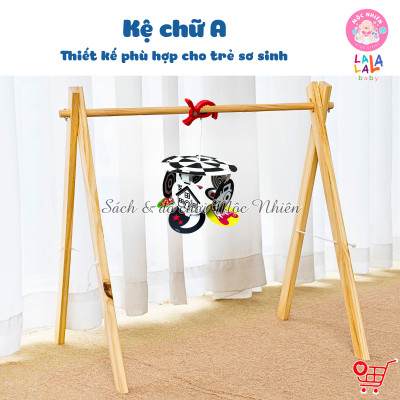 Kệ chữ A cho trẻ sơ sinh - Đồ chơi cho bé Lalala baby có chốt 2 đầu chắc chắn, gấp gọn, giao HỎA TỐC