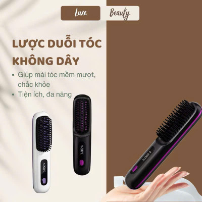 Lược Điện Chải Tóc Không Dây Ion Âm - Chăm Sóc Tóc Suôn Mượt, Tạo Kiểu Dễ Dàng, Dễ Mang Theo - HÀNG CHÍNH HÃNG MINIIN