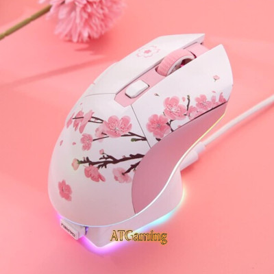 Chuột không dây Gaming DAREU EM901X RGB - SAKURA PINK ( SUPERLIGHT, FAST CHARING DOCK ) - Hàng chính hãng